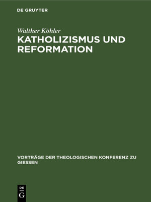 cover image of Katholizismus und Reformation